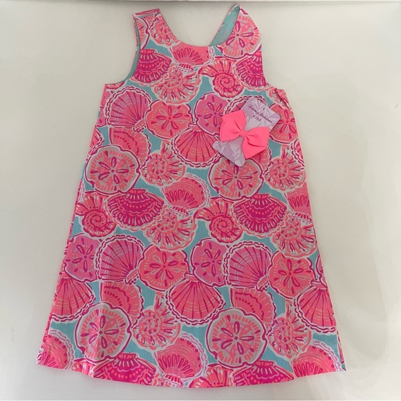 TOMMY BAHAMA Girls Shift Dress With Hair Clip In Pink Agate Color- Reemoly - Picture 3 of 14